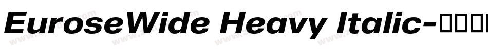 EuroseWide Heavy Italic字体转换